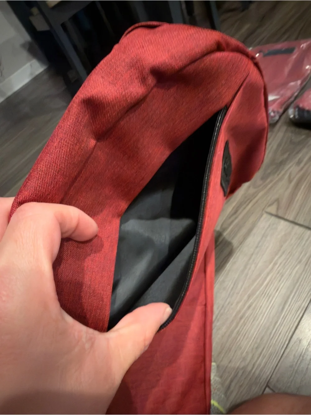 Red Snap-On backpack. Tools storage. School work.